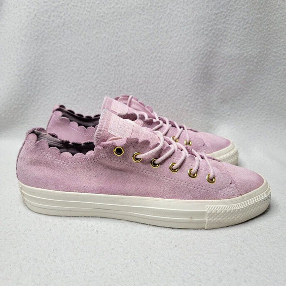 Converse Shoes - Converse Chuck Taylor All Star Low Womens Shoes Size 8 Pink Suede Sneakers